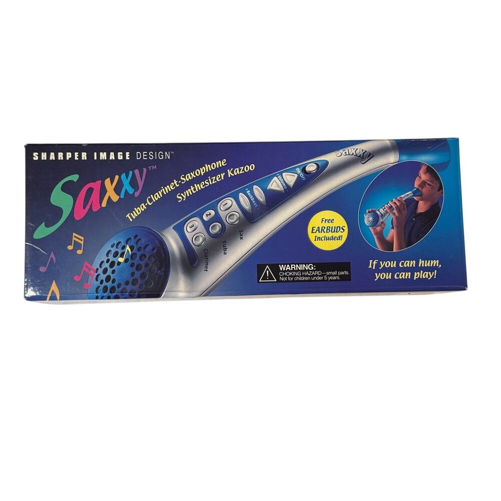 Sharper‎ Image Design Saxxy Electronic Musical Kazoo Tuba Clarinet Saxophone NIB